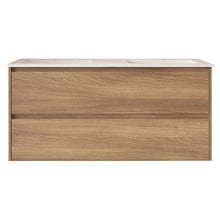 Horizon 1200mm Light Oak Wall Hung Double Vanity